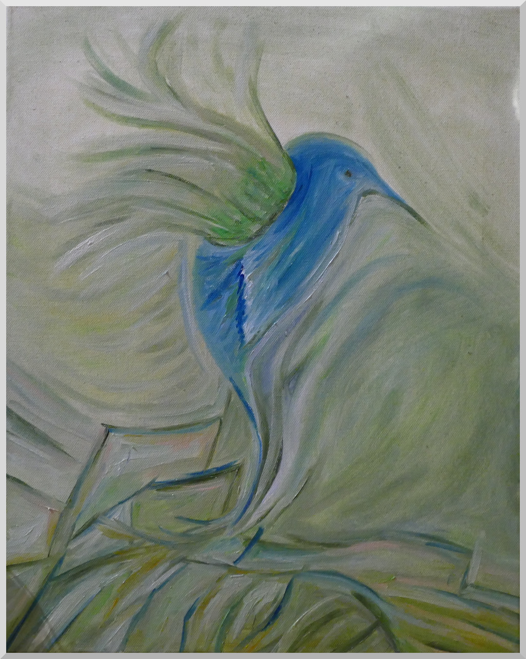 Flugfähig? mit Öl gemalt auf Leinwand