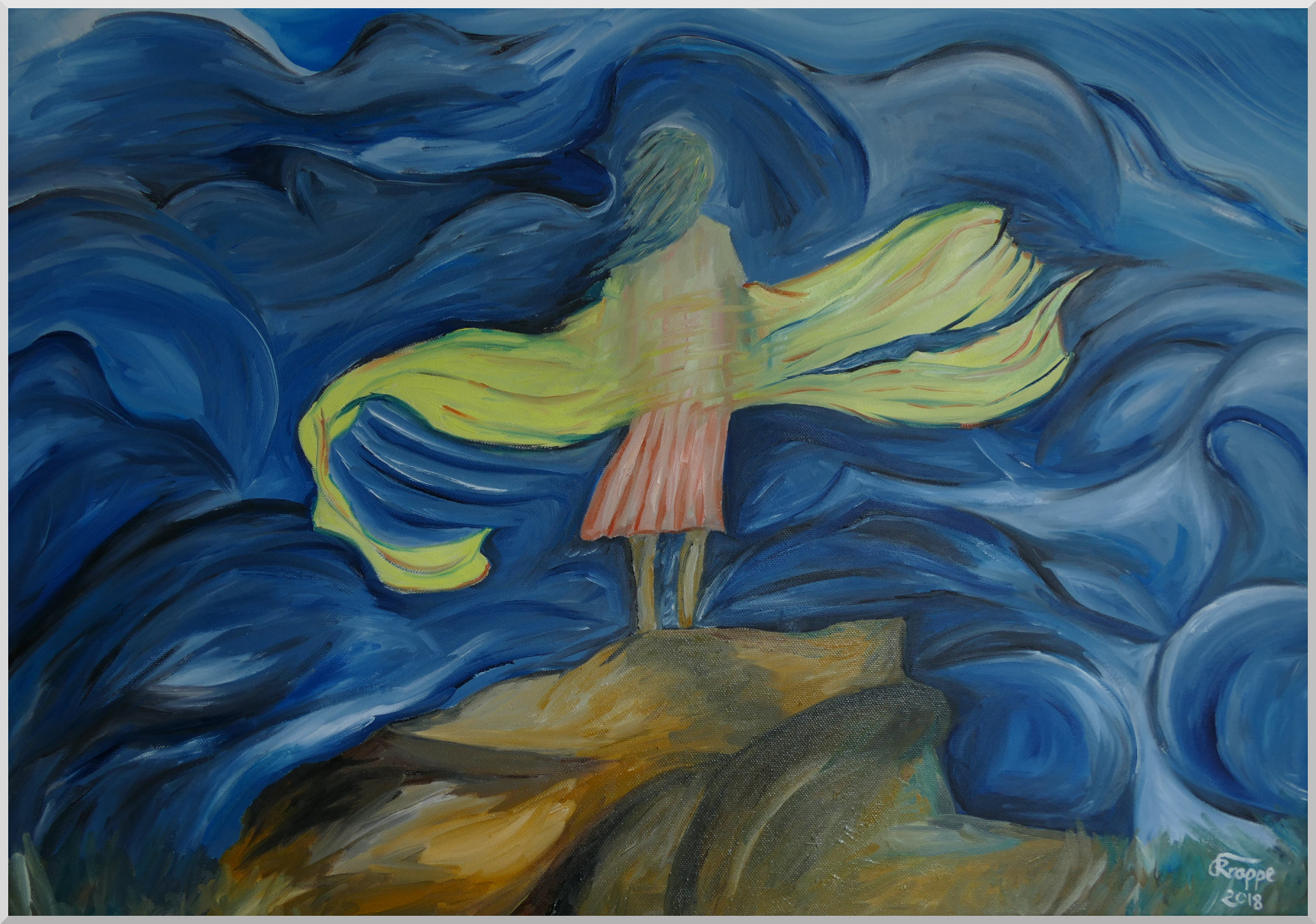 Betrachtung mit Öl gemalt auf Leinwand