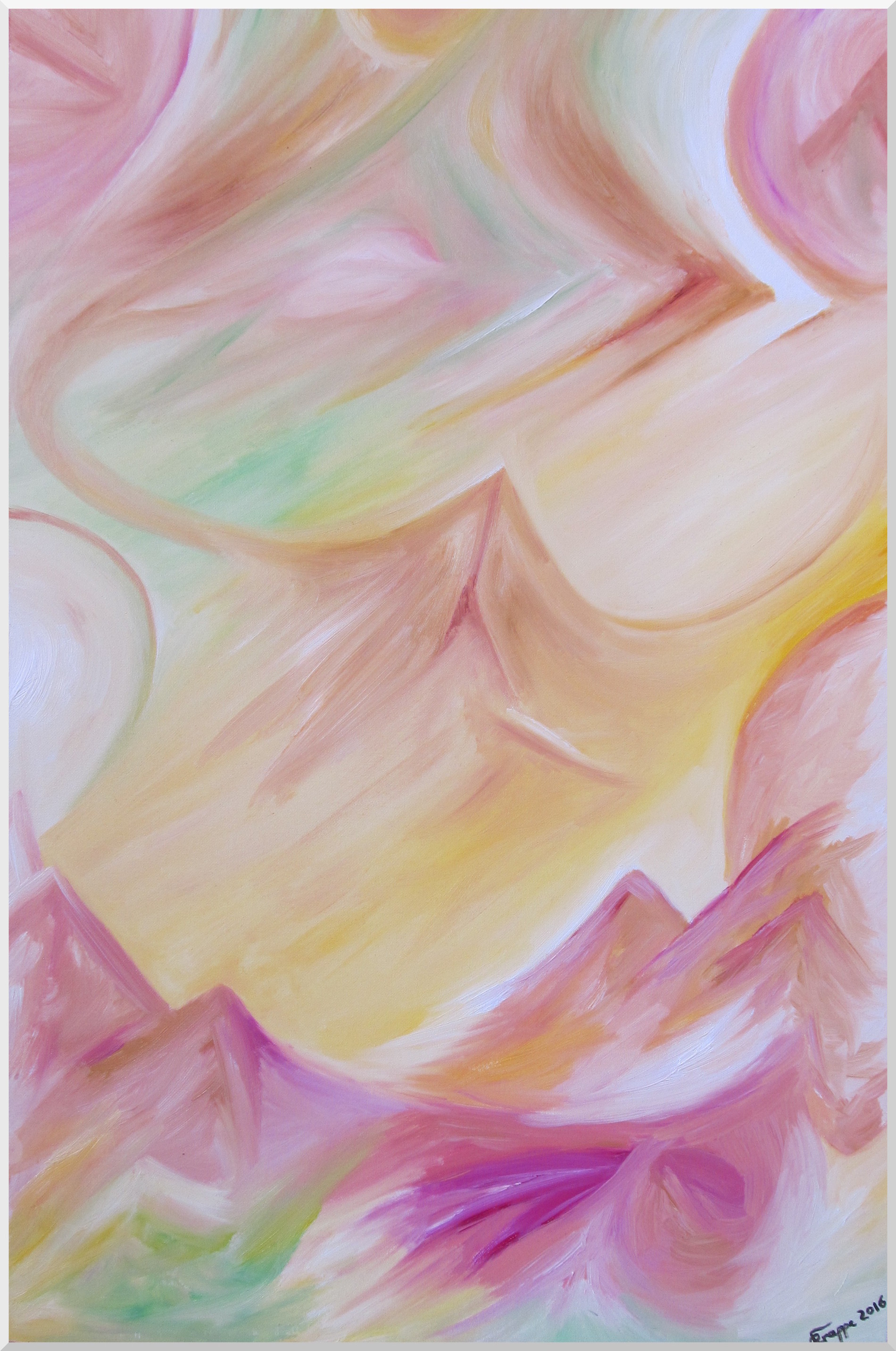 Durchstoß der Sphären in Ölfarben auf Leinwand gemalt