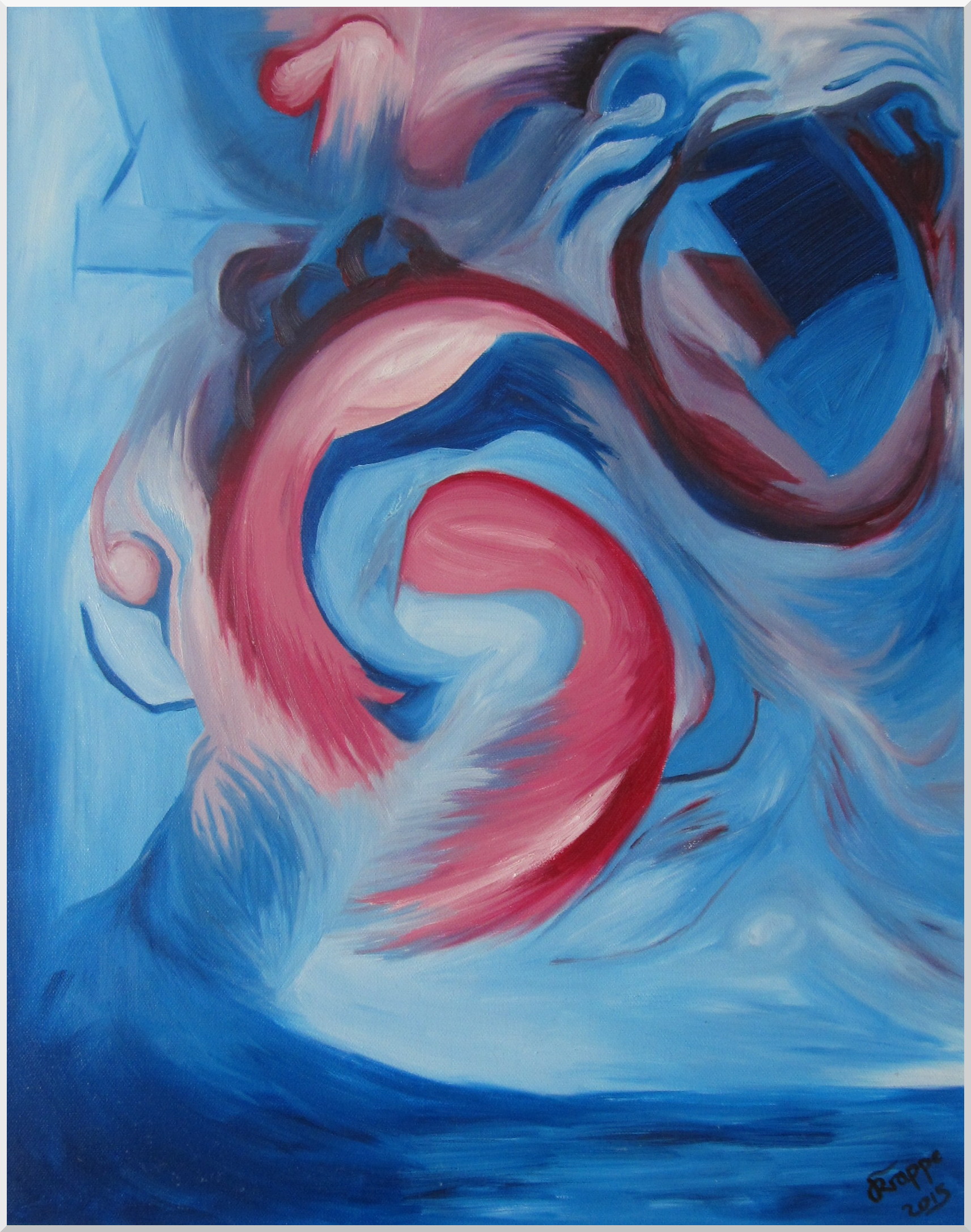 Entfacht in Ölfarben auf Leinwand gemalt