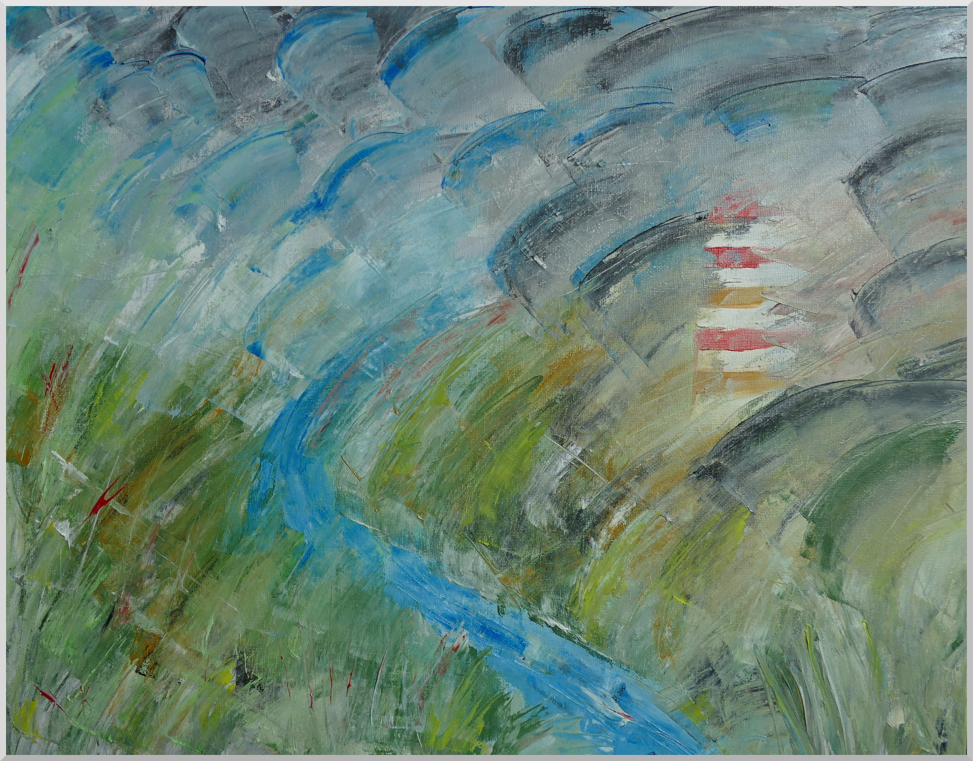 Es wütet mit Öl gemalt auf Leinwand